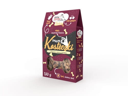 Syta Micha Mini Kosteczki z dziczyzną 100 g – pudełko ciastek