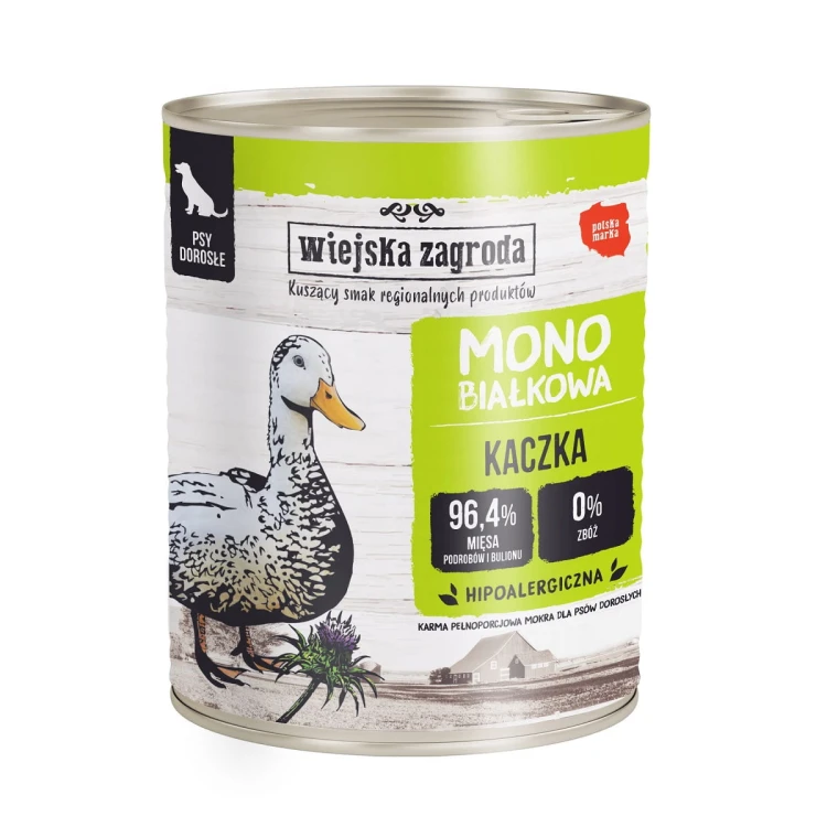 Wiejska Zagroda kaczka 800 g – karma mokra dla psa