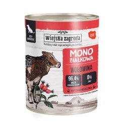 Wołowina 800g Wiejska Zagroda karma mokra monobiałkowa dla dorosłych psów wszystkich ras