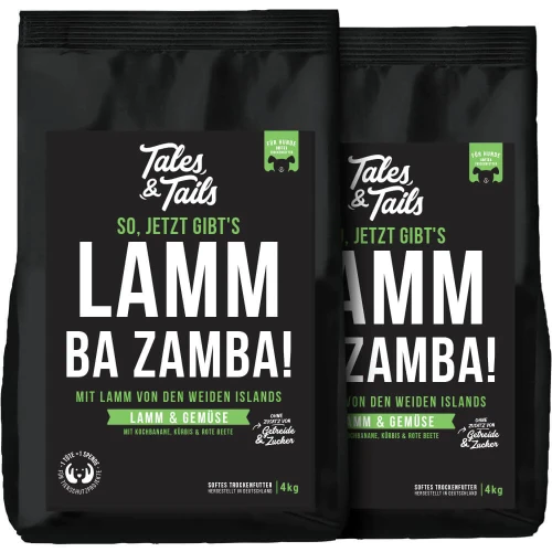 Tales & Tails jagnięcina 8 kg – zestaw karmy półwilgotnej