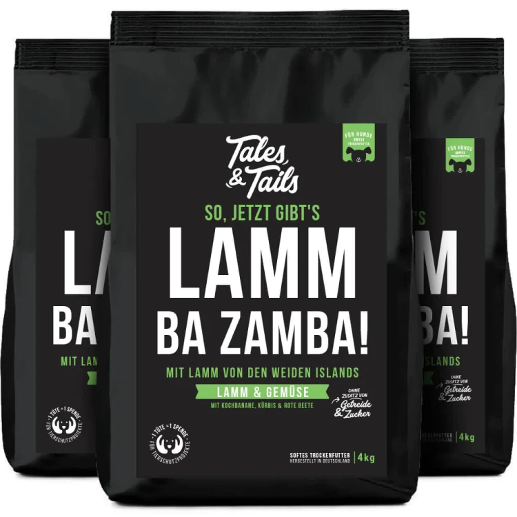 Tales & Tails jagnięcina 12 kg – zestaw karmy półwilgotnej