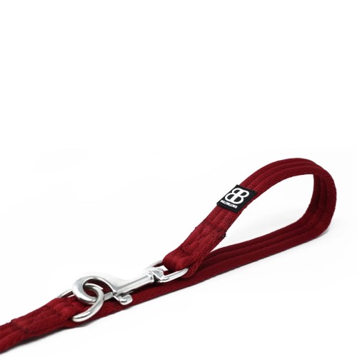 BullyBillows Double Ended — bordowa smycz z pętlą