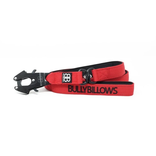 BullyBillows Swivel Combat Lead – smycz czerwona, długość 140 cm