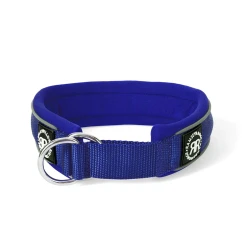 4cm RR Collar Soft Padded & Reflective BULLYBILLOWS obroża półzaciskowa dla psa niebieska