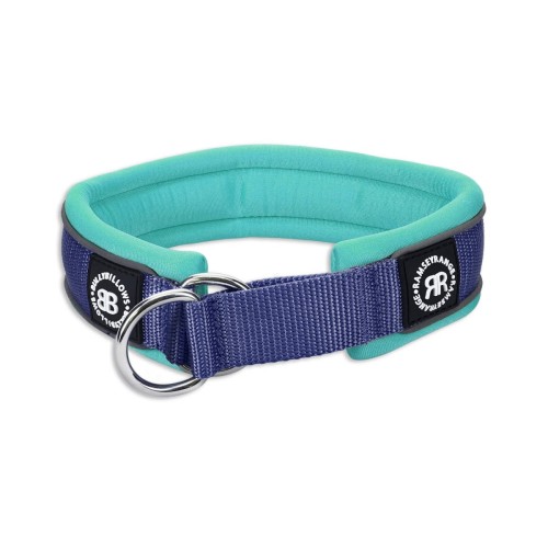 BullyBillows RR Collar 4 cm – obroża półzaciskowa niebiesko-turkusowa