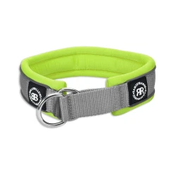 4cm RR Collar Soft Padded & Reflective BULLYBILLOWS obroża półzaciskowa dla psa szaro-zielona