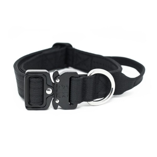 BullyBillows Combat 2,5 cm czarna – obroża z uchwytem