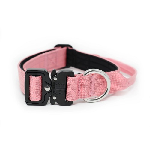 BullyBillows Combat 2,5 cm różowa – obroża z uchwytem