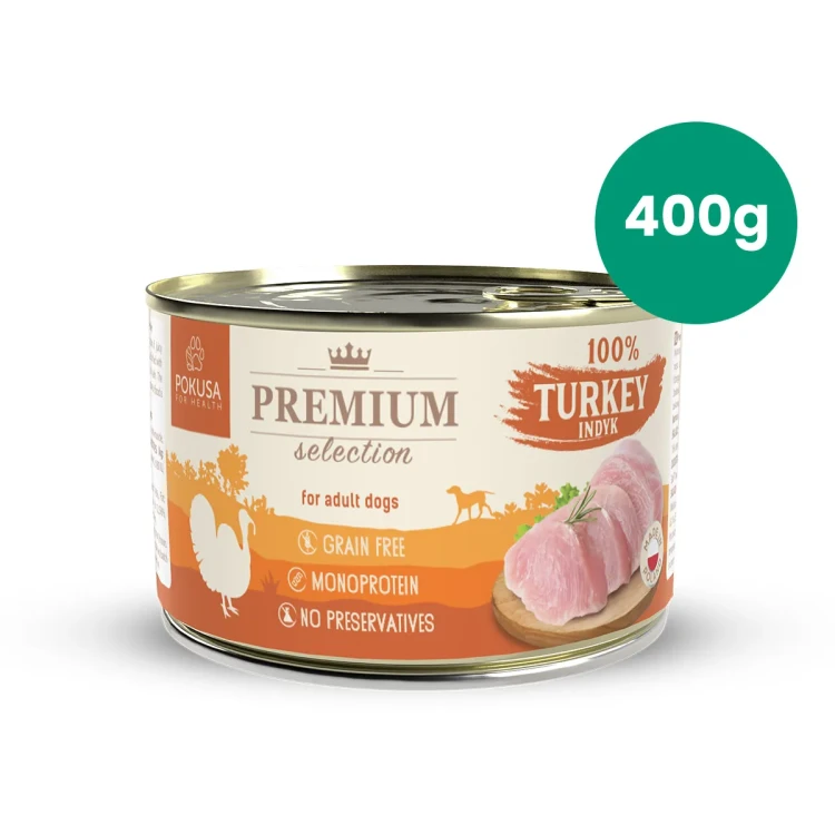 Pokusa Premium Selection indyk 400 g – karma mokra