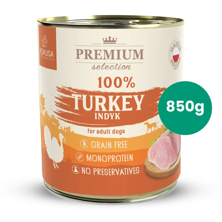 Pokusa Premium Selection indyk 850 g – karma mokra
