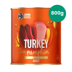Indyk z Dynią 800g John Dog Pumpkin karma mokra monobiałkowa dla psów dorosłych
