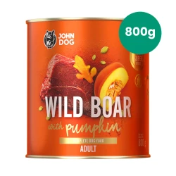 Dzik z Dynią 800g John Dog Pumpkin karma mokra monobiałkowa dla psów dorosłych