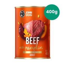 Wołowina z Dynią 400g John Dog Pumpkin karma mokra monobiałkowa dla psów dorosłych