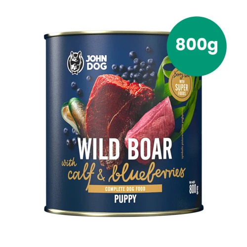 John Dog Berry Line dzik z cielęciną i jagodami 800 g