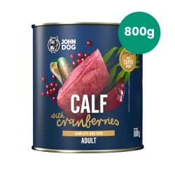 Cielęcina z Żurawiną 800g John Dog Berry Line karma mokra dla psów dorosłych