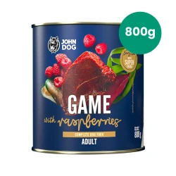Dziczyzna z Malinami 800g John Dog Berry Line karma mokra dla psów dorosłych