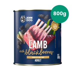 Jagnięcina z Jeżynami 800g John Dog Berry Line karma mokra monobiałkowa dla psów dorosłych