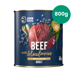 Wołowina z Borówkami 800g John Dog Berry Line karma mokra monobiałkowa dla psów dorosłych