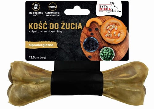 Syta Micha konina 13,5 cm – kość z dynią, jeżynami i spiruliną