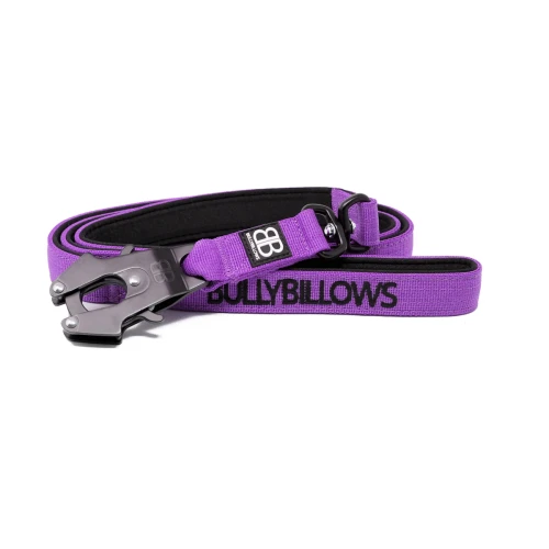 BullyBillows Swivel Combat Lead – smycz fioletowa, długość 140 cm