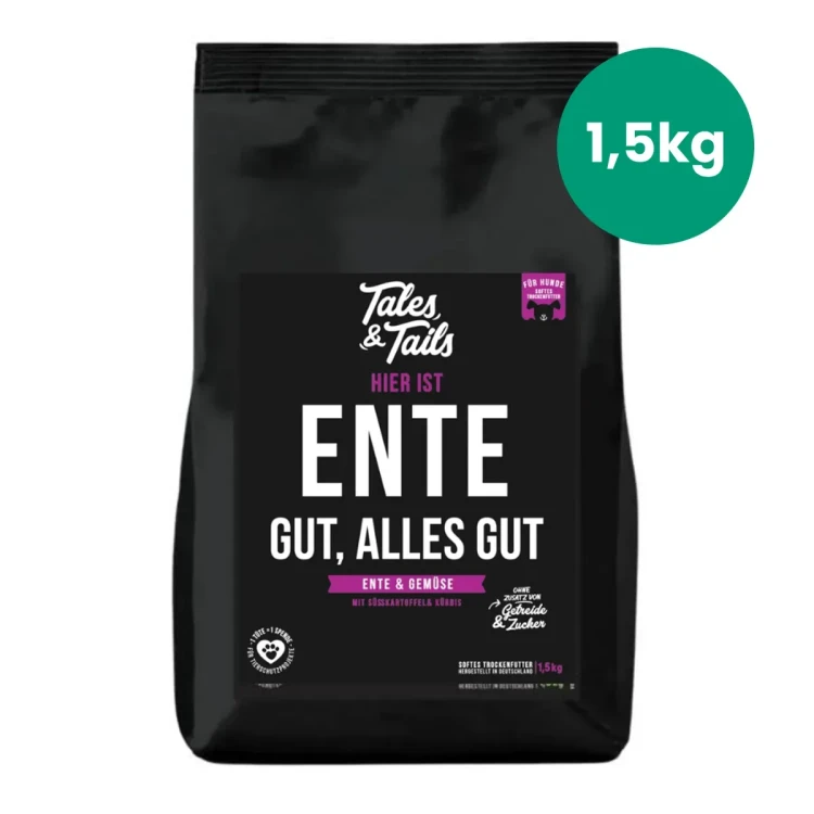 Tales & Tails kaczka 1,5 kg – opakowanie karmy półwilgotnej