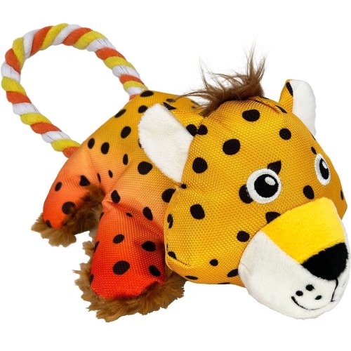 KONG Cozie Tuggz Cheetah 26 cm – gepard ze sznurem
