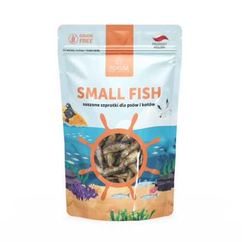 Pokusa Small Fish 40 g – suszone szprotki dla psa