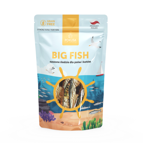 Pokusa Big Fish 60 g – suszone śledzie dla psa