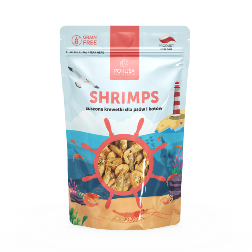Pokusa Shrimps 40 g – suszone krewetki dla psa