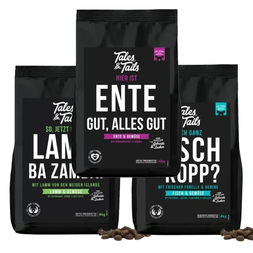 Tales & Tails 12 kg – zestaw jagnięcina, ryba i kaczka