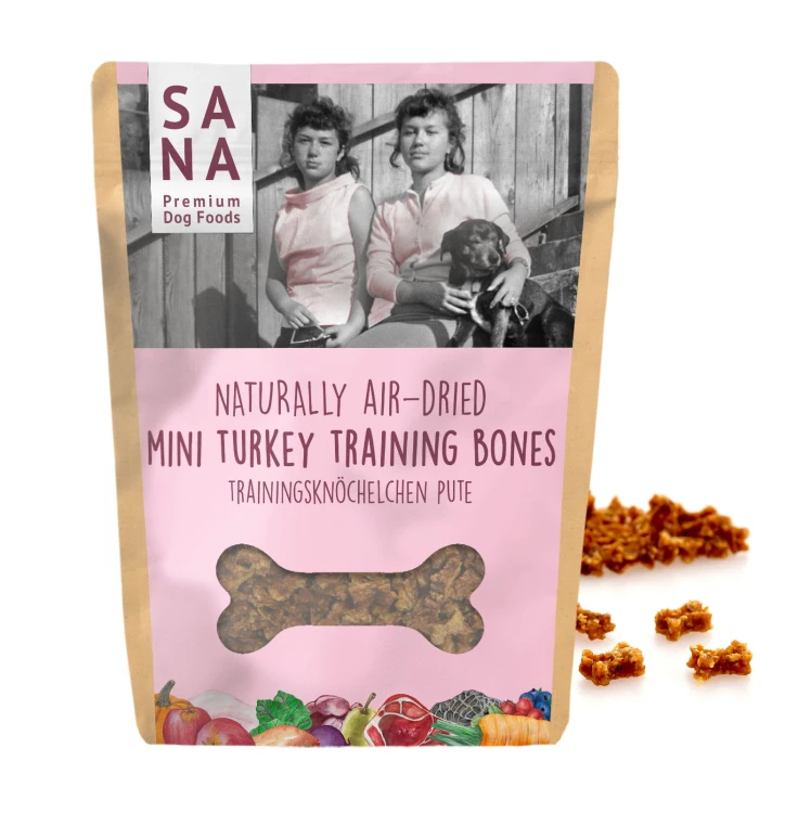 SANADOG Mini Bones indyk 100 g – kosteczki treningowe