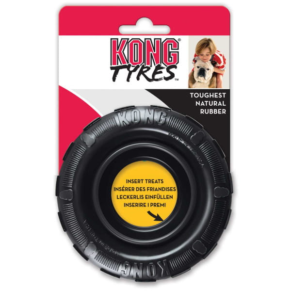 KONG Tyres Extreme Traxx S – czarna zabawka w kształcie opony
