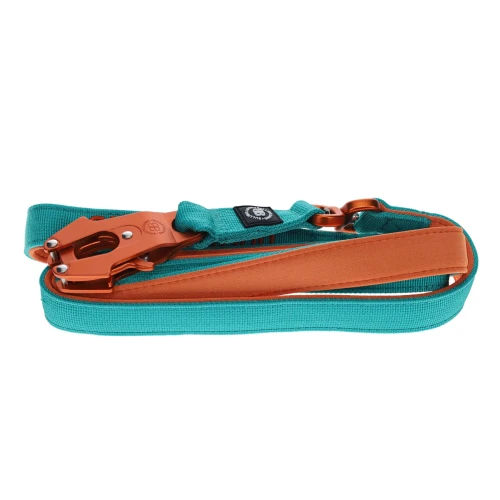 BullyBillows Light Swivel Combat Lead 140 cm – smycz turkusowo-pomarańczowa