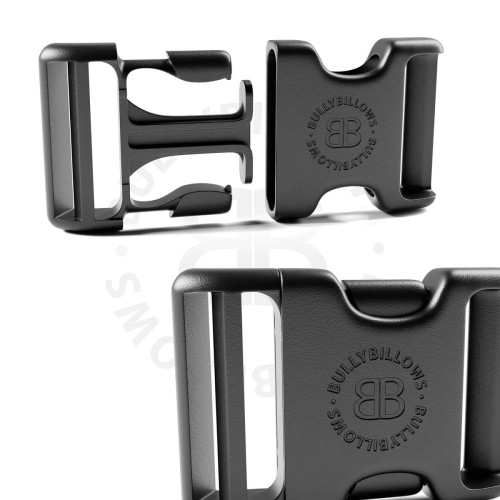BullyBillows Premium Comfort — dwie strony klamry szelek