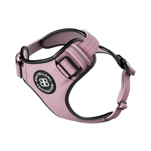 BullyBillows Premium Comfort Herringbone – szelki jasnoróżowe