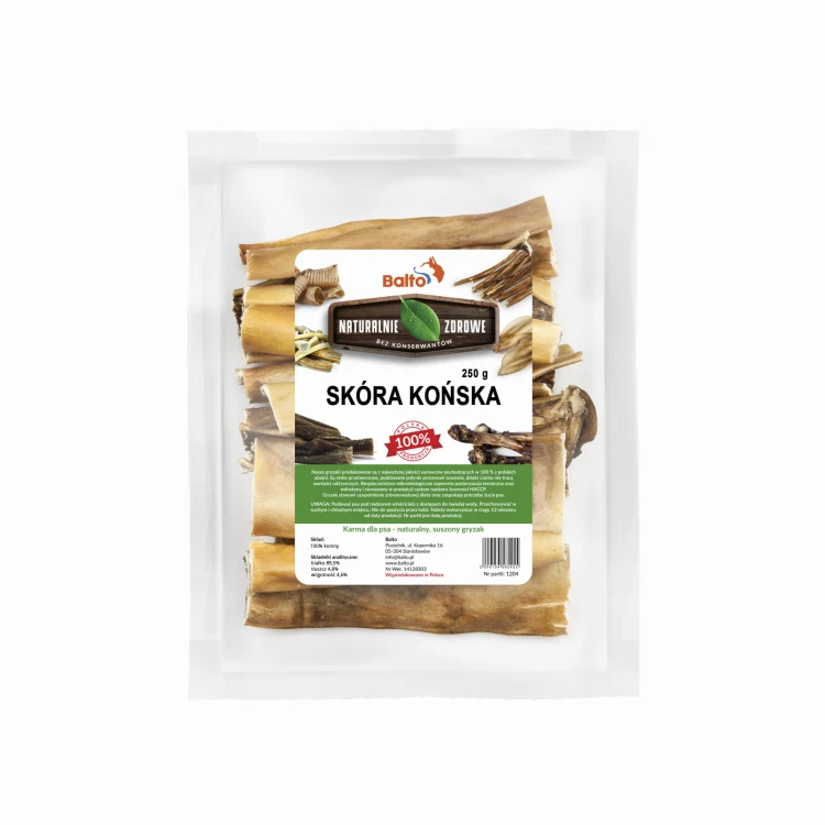Balto skóra końska 250 g – naturalny gryzak dla psa