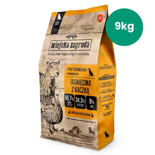 Wiejska Zagroda jagnięcina z kaczką 9 kg – karma sucha