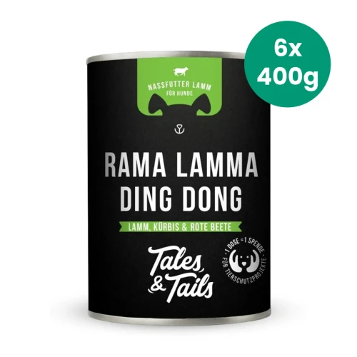 Tales & Tails jagnięcina 6 × 400 g – karma mokra dla psa