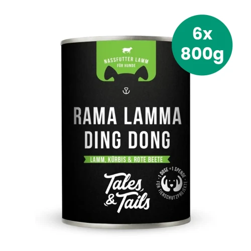 Tales & Tails jagnięcina 6 × 800 g – karma mokra dla psa