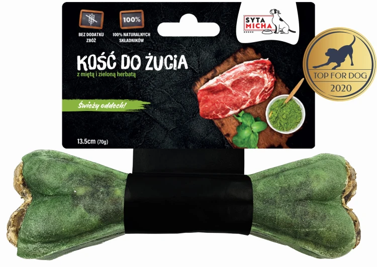 Syta Micha Fresh Breath 13,5 cm – zielona kość dla psa