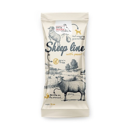 Syta Micha Sheep Line z gruszką 12 cm – gryzak dla psa