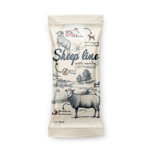 Syta Micha Sheep Line z wanilią 12 cm – gryzak dla psa