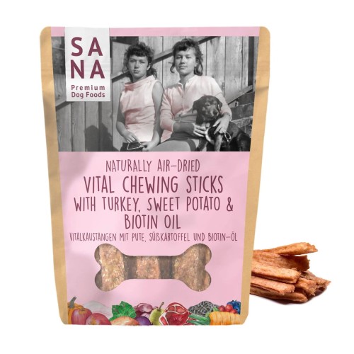 SANADOG Vital indyk z biotyną 150 g – paluszki dla psa