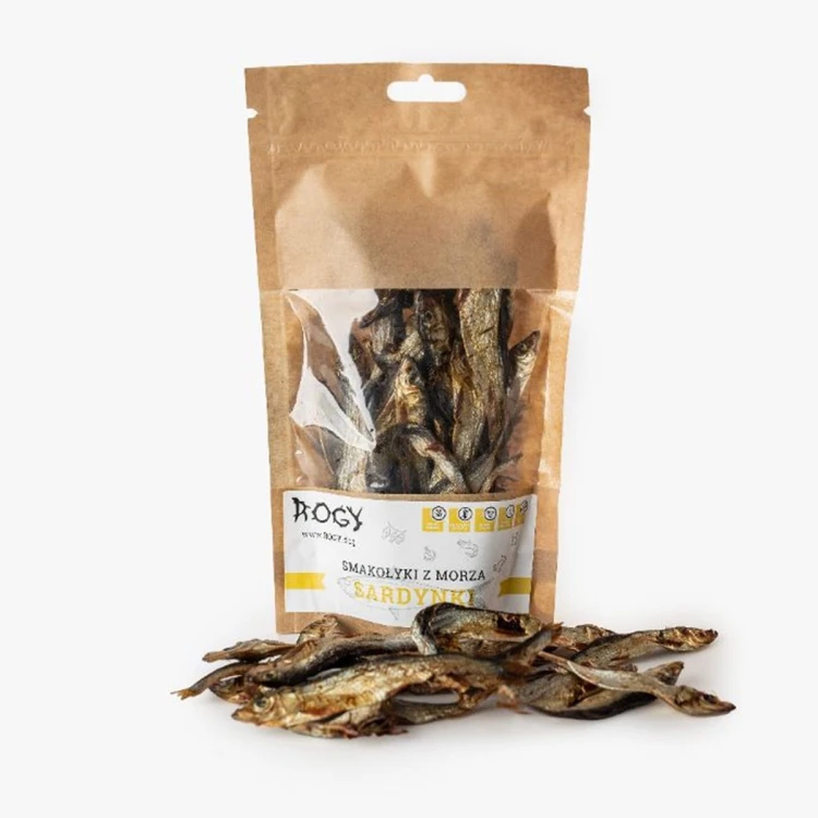 Rogy sardynki 70 g – suszone ryby dla psa
