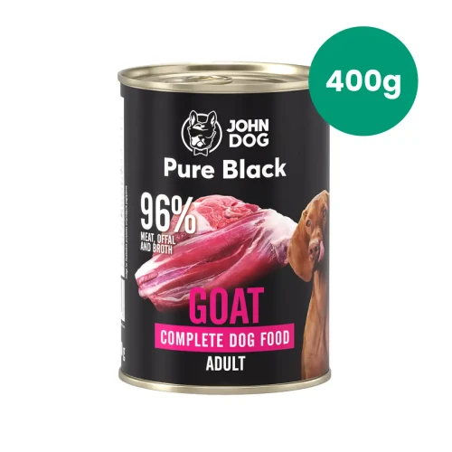John Dog Pure Black koza 400 g – karma mokra dla psa