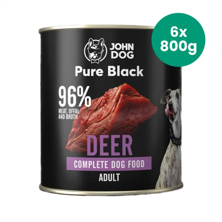 6x800g-Jeleń-Pure-Black-John-Dog-monobiałkowa-mokra-karma-dla-psa.webp
