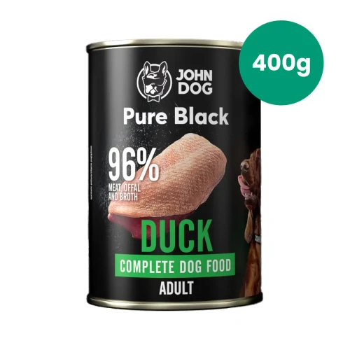 John Dog Pure Black kaczka 400 g – puszka