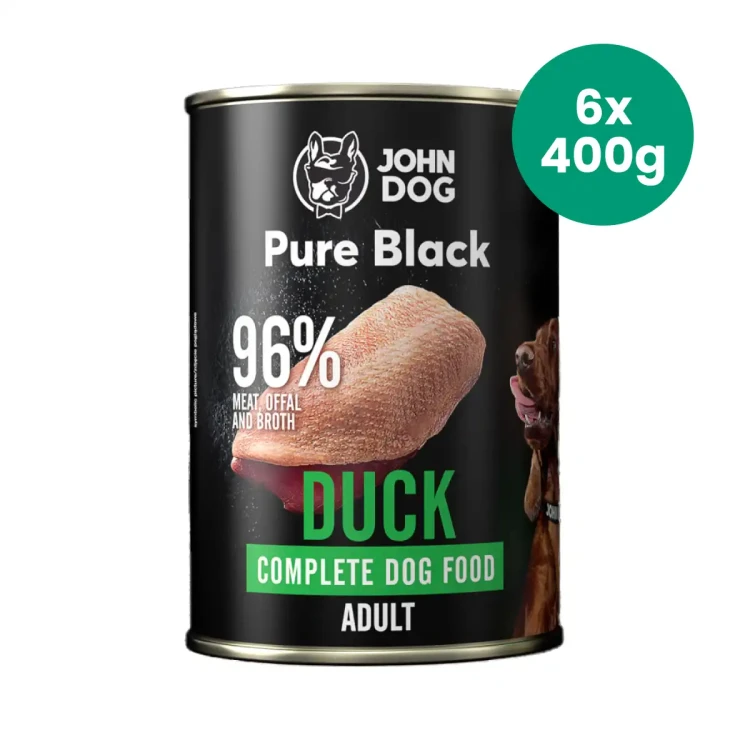 6x400g-Kaczka-Pure-Black-John-Dog-monobiałkowa-mokra-karma-dla-psa.webp