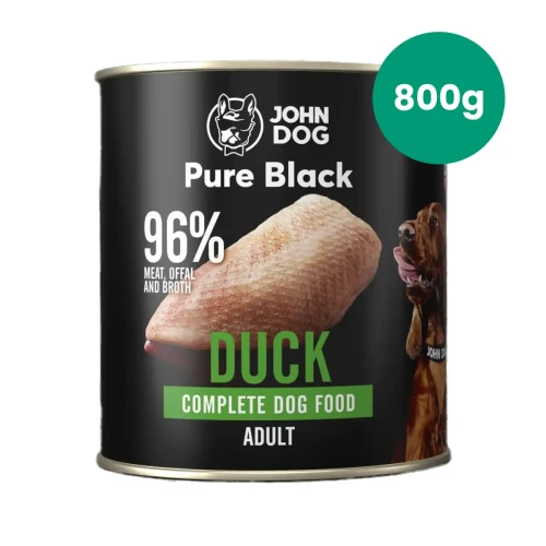 John Dog Pure Black kaczka 800 g – puszka