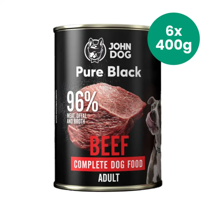6x400g-Wołowina-Pure-Black-John-Dog-monobiałkowa-mokra-karma-dla-psa.webp